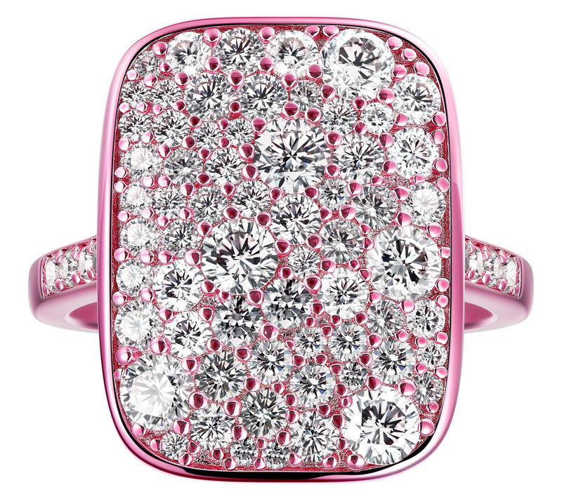 Diamonique x Jennifer Miller Pave Cobblestone Ring, Sterling — View 7