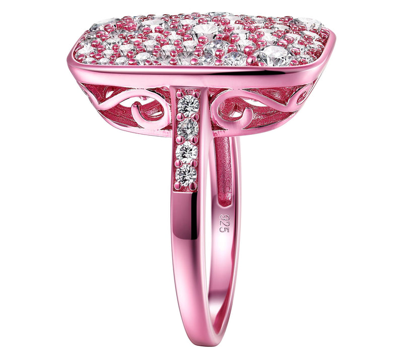 Diamonique x Jennifer Miller Pave Cobblestone Ring, Sterling — View 3