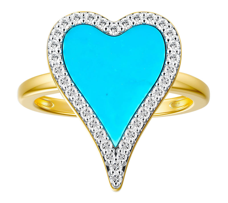 JEN by Jennifer Miller Gemstone Halo Heart Ring, Sterling — View 11