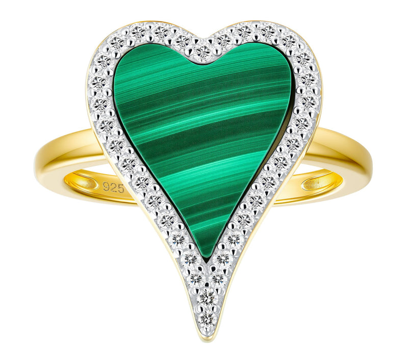 JEN by Jennifer Miller Gemstone Halo Heart Ring, Sterling — View 13