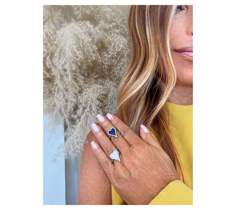 JEN by Jennifer Miller Gemstone Halo Heart Ring, Sterling — View 4