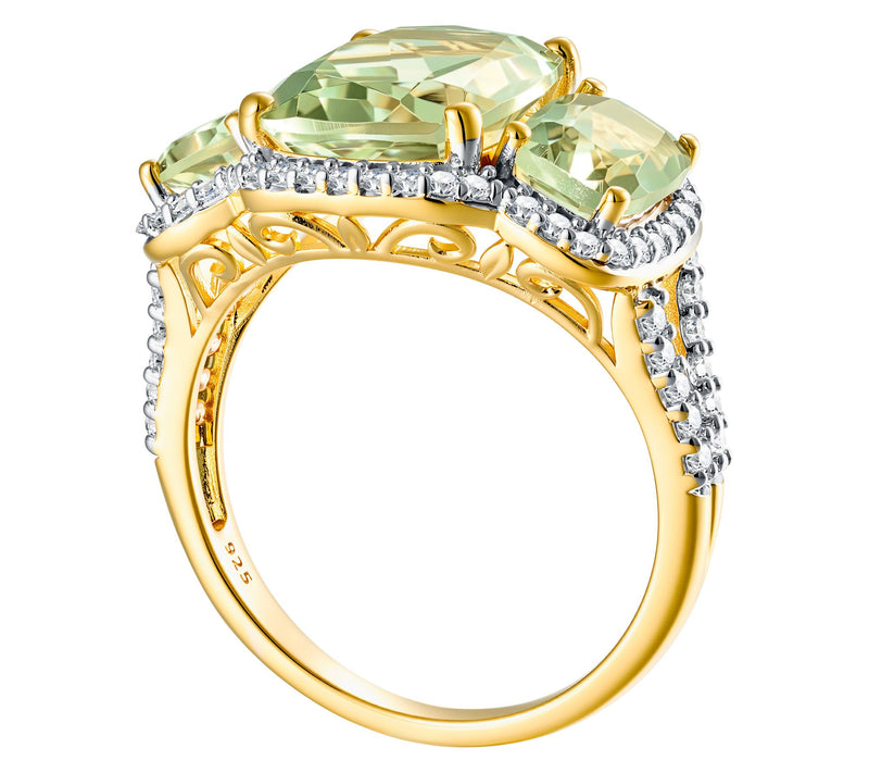 JEN by Jennifer Miller Gemstone Cocktail Ring,14K Plated — View 4