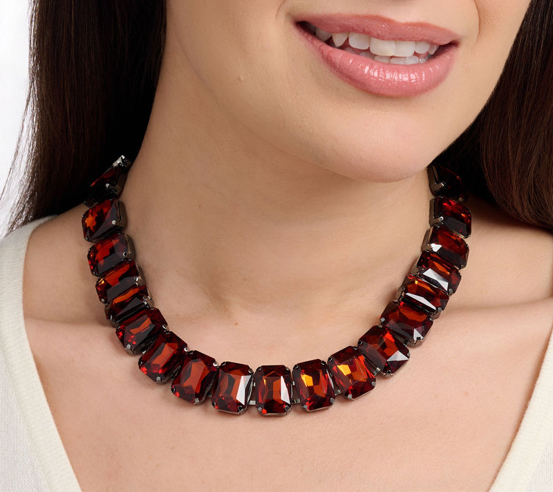 Carla Rockmore Collection Octagon Cut Jewel Necklace — View 4