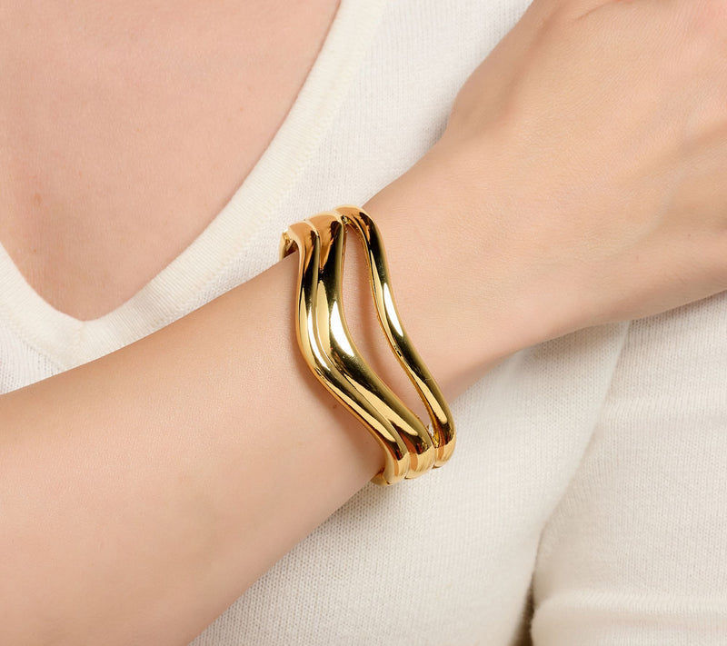 Carla Rockmore Collection Small Gold Tone Bangle — View 4