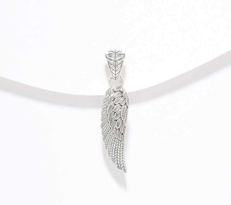 JAI Sterling Silver Carved Angel Wing Enhancer — Main view