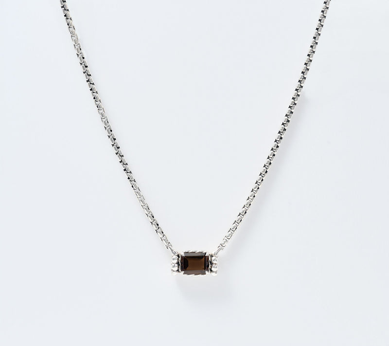 JAI Sterling Silver Emerald Cut 2.7mm Box Chain 16" Necklace — Main view