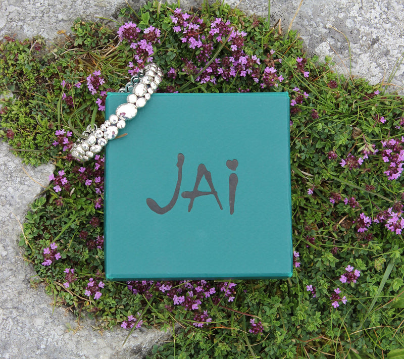 JAI Ireland Sterling Silver Hammered Cobblestone Cuff, 38.5g — View 3