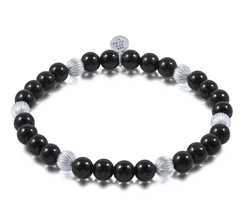 Christian James by Scott Grimes Sterling Stretch Bead Bracelet — View 2