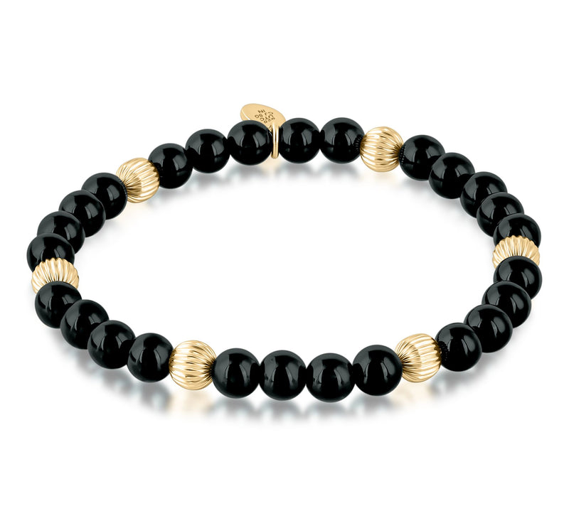 Christian James by Scott Grimes 14K Clad Stretch Bead Bracelet — View 12