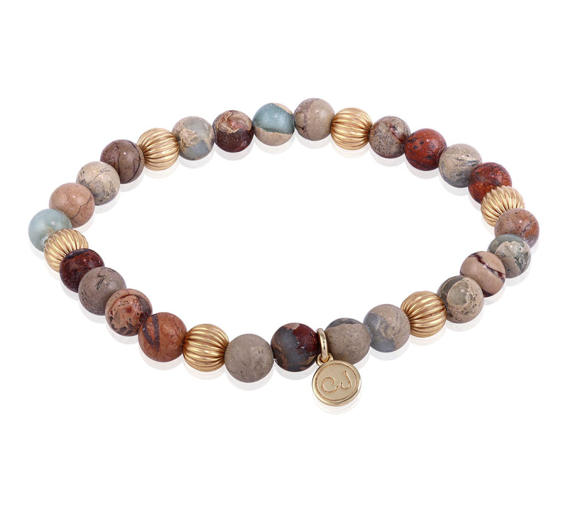 Christian James by Scott Grimes 14K Clad Stretch Bead Bracelet — View 15