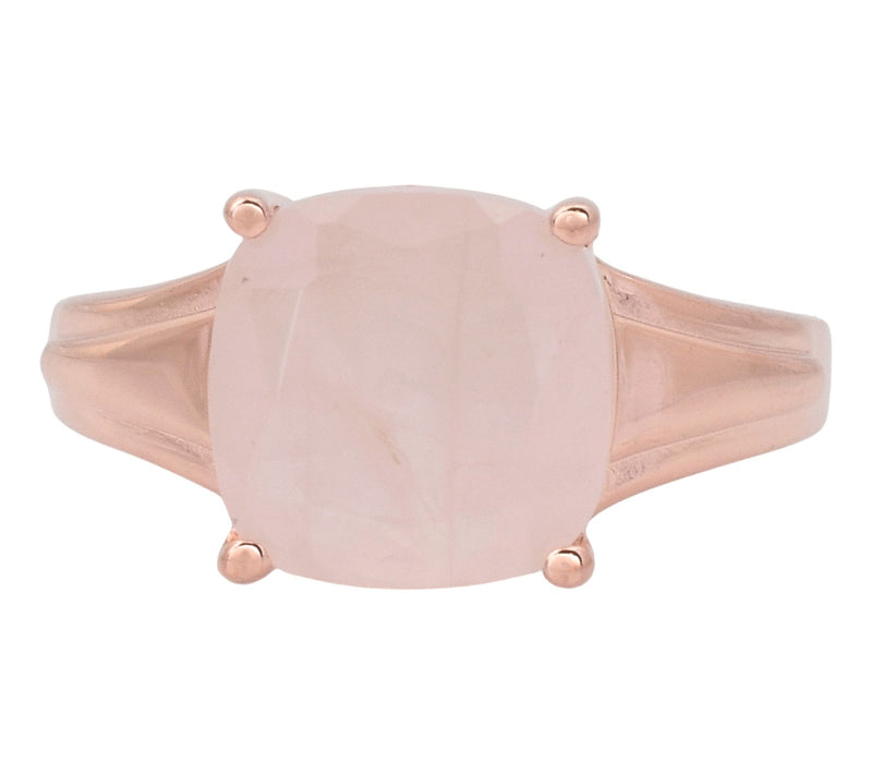 Affinity Gems Solitaire Cushion Gemstone Ring,14K Gold Plated — View 2