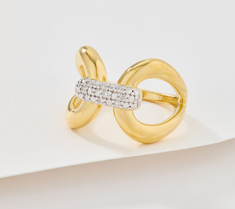 JEN by Jennifer Miller Lab Grown Diamond 0.10ct Pave Bar Ring — View 9