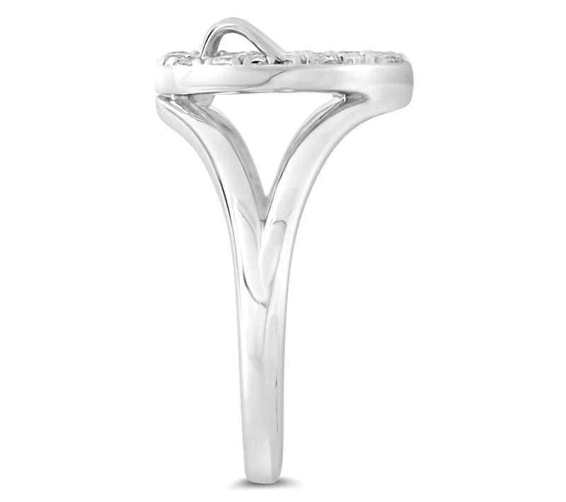 Goddaughters Sterling Silver White Topaz Flip Flop Ring — View 3