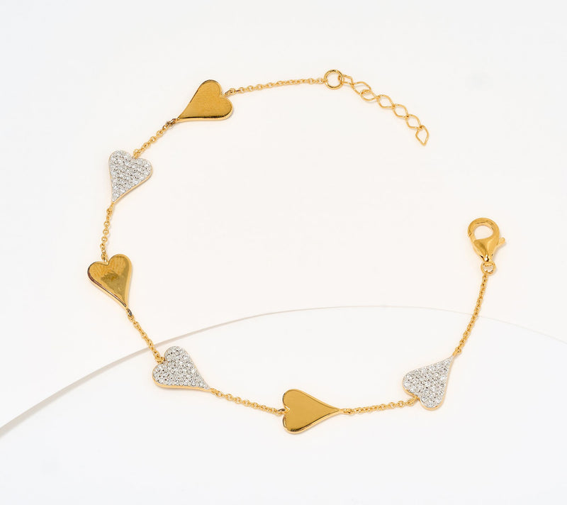 JEN by Jennifer Miller Polished & Lab Grown Diamond Heart Bracelet — View 7