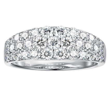 Diamonique 1.15 cttw Pave Band Ring, Sterling Silver