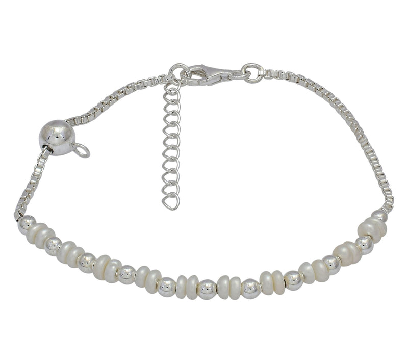 Affinity Cultured Pearl Bracelet, Sterling Silver — View 4