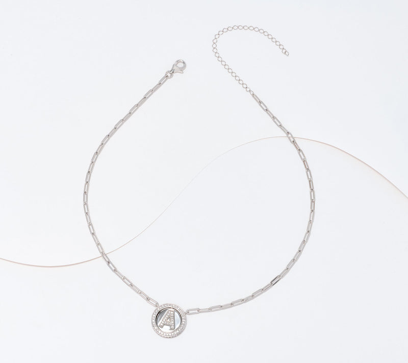 JEN by Jennifer Miller Pave Lab Grown Diamond Initial Necklace — View 18