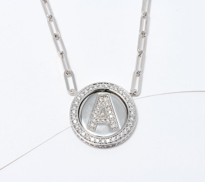 JEN by Jennifer Miller Pave Lab Grown Diamond Initial Necklace — View 33