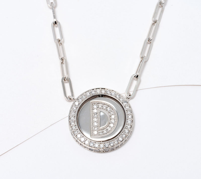 JEN by Jennifer Miller Pave Lab Grown Diamond Initial Necklace — View 35