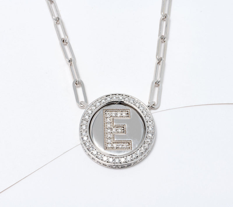 JEN by Jennifer Miller Pave Lab Grown Diamond Initial Necklace — View 5