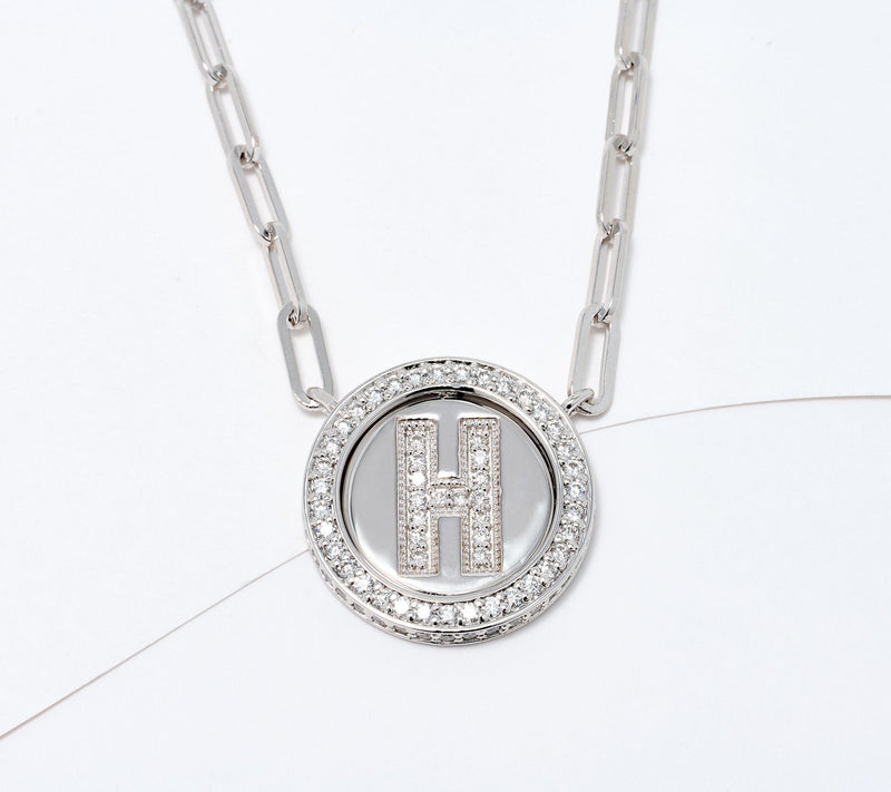 JEN by Jennifer Miller Pave Lab Grown Diamond Initial Necklace — View 6