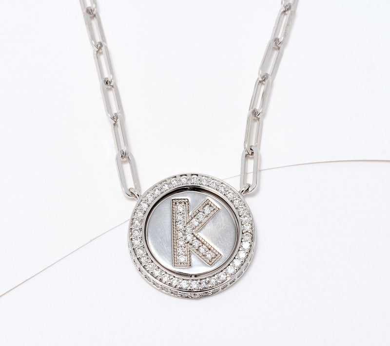 JEN by Jennifer Miller Pave Lab Grown Diamond Initial Necklace — View 37