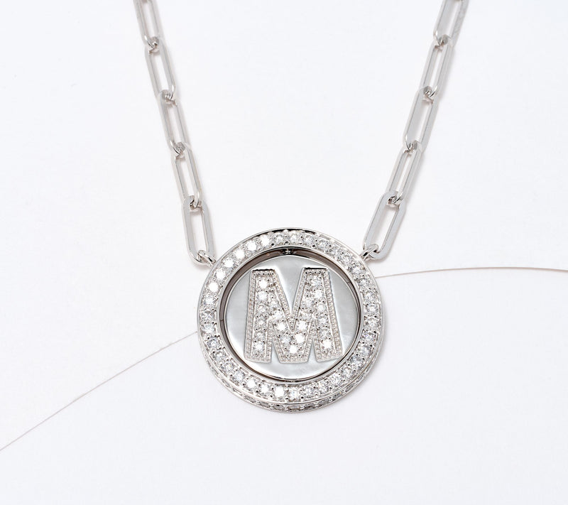 JEN by Jennifer Miller Pave Lab Grown Diamond Initial Necklace — View 38