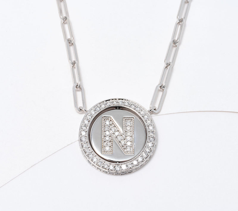 JEN by Jennifer Miller Pave Lab Grown Diamond Initial Necklace — View 39