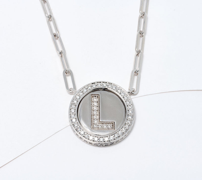 JEN by Jennifer Miller Pave Lab Grown Diamond Initial Necklace — Main view
