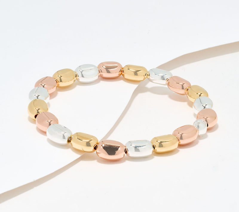 UltraFine 950 Silver Nugget Stretch Bracelet — View 6