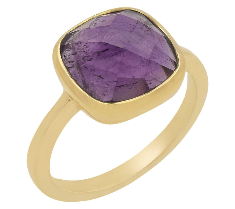 Affinity Gems Solitaire Gemstone Ring, 14K Plated — View 9
