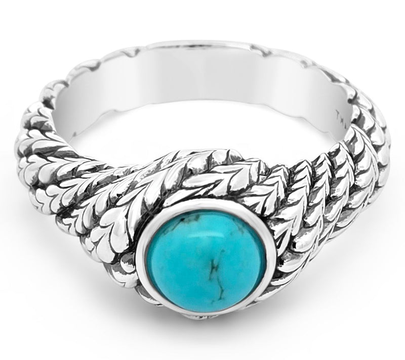Tiffany Kay Studio Sterling & Turquoise  Herringbone Ring — View 4