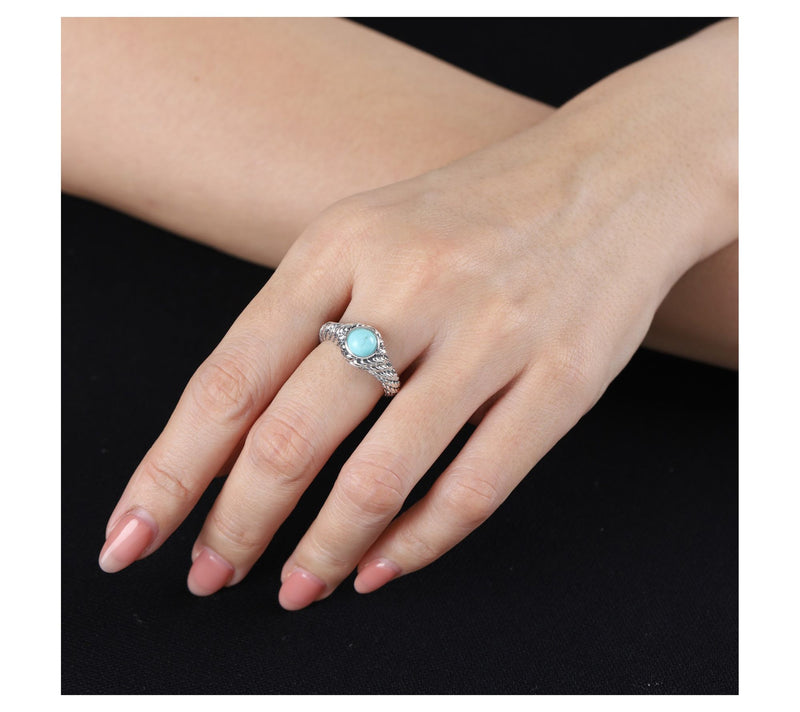 Tiffany Kay Studio Sterling & Turquoise  Herringbone Ring — View 5