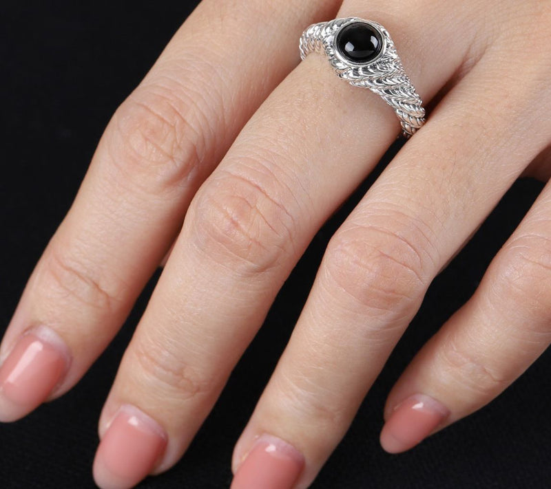 Tiffany Kay Studio Sterling Onyx Twisted  Herringbone Ring — View 5