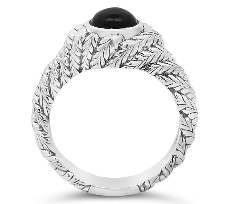 Tiffany Kay Studio Sterling Onyx Twisted  Herringbone Ring — View 3