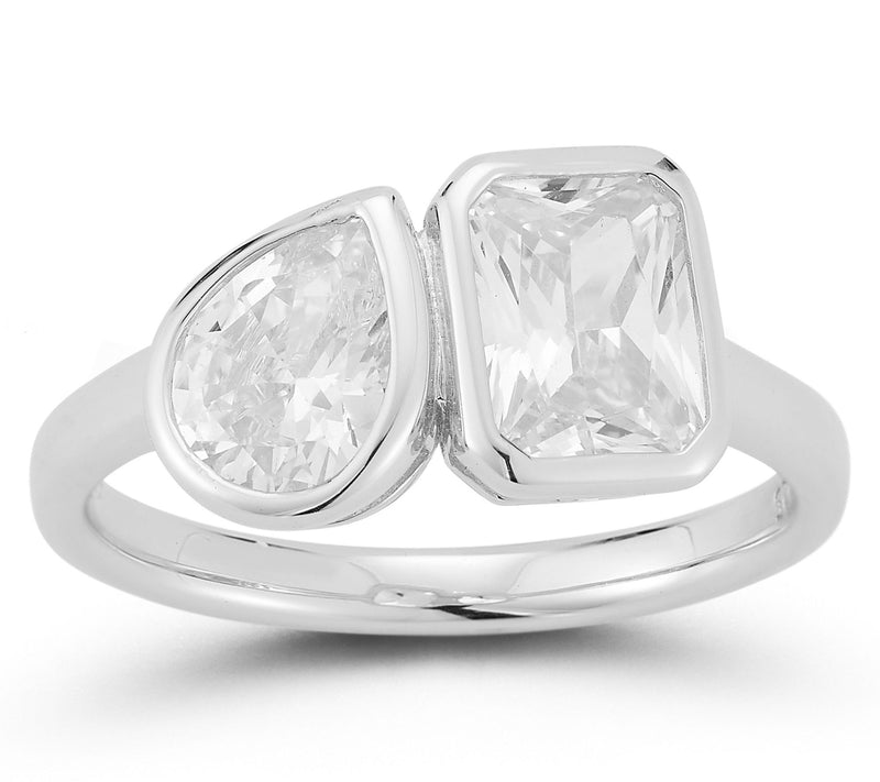 Rachel Zoe Pear & Radiant Cut Ring, Sterling — View 10
