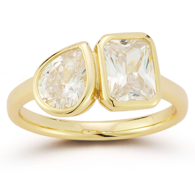 Rachel Zoe Pear & Radiant Cut Ring, Sterling — View 11
