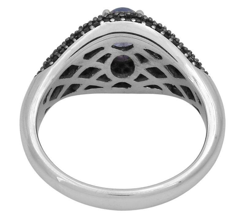 Affinity Gems Black Spinel & Tanzanite Ring, Sterling — View 3
