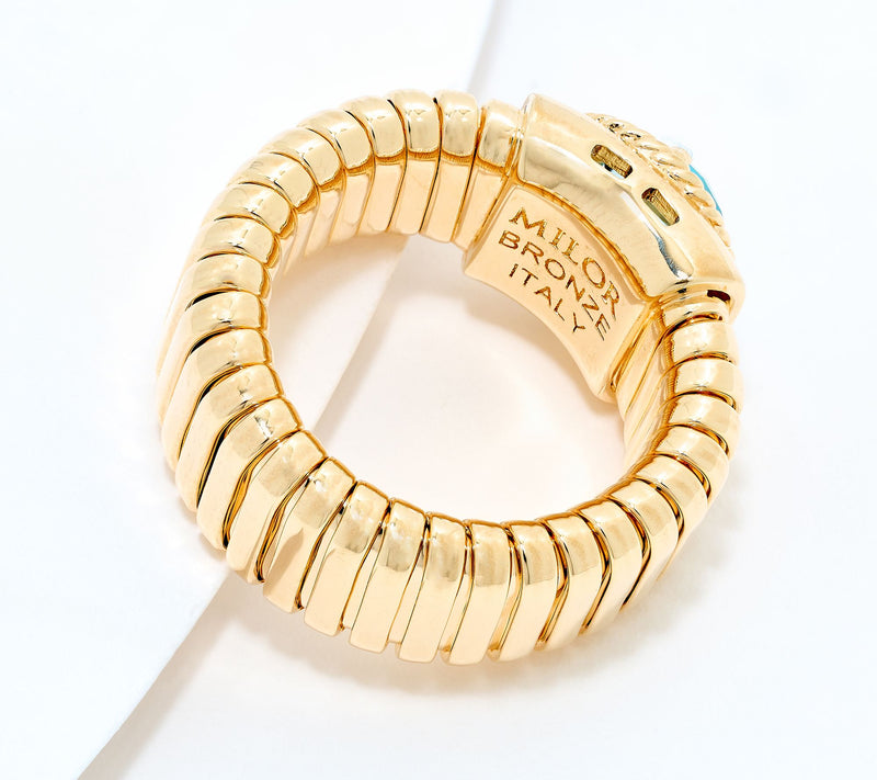 David Markstein Bronze Debut Gemstone Tubogas Ring — View 2
