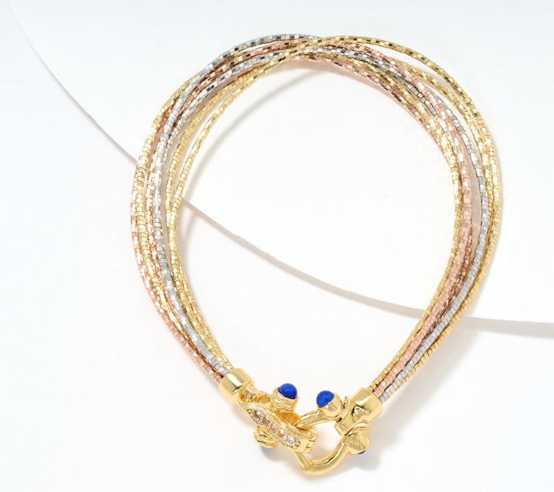 David Markstein Bronze Multi-Strand Omega Bracelet w/ Buckle Clasp — View 9