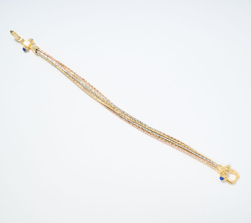 David Markstein Bronze Multi-Strand Omega Bracelet w/ Buckle Clasp — View 2
