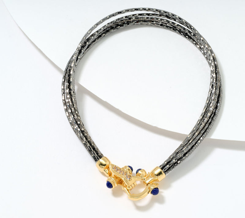 David Markstein Bronze Multi-Strand Omega Bracelet w/ Buckle Clasp — View 12