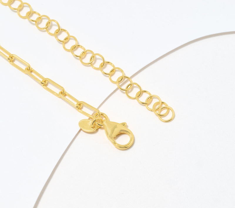 David Markstein Bronze 8mm Beaded Station 17+3" Paperclip Chain Necklace — View 15