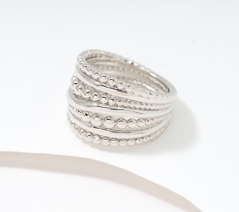 David Markstein Bronze Beaded Wave Ring — View 9