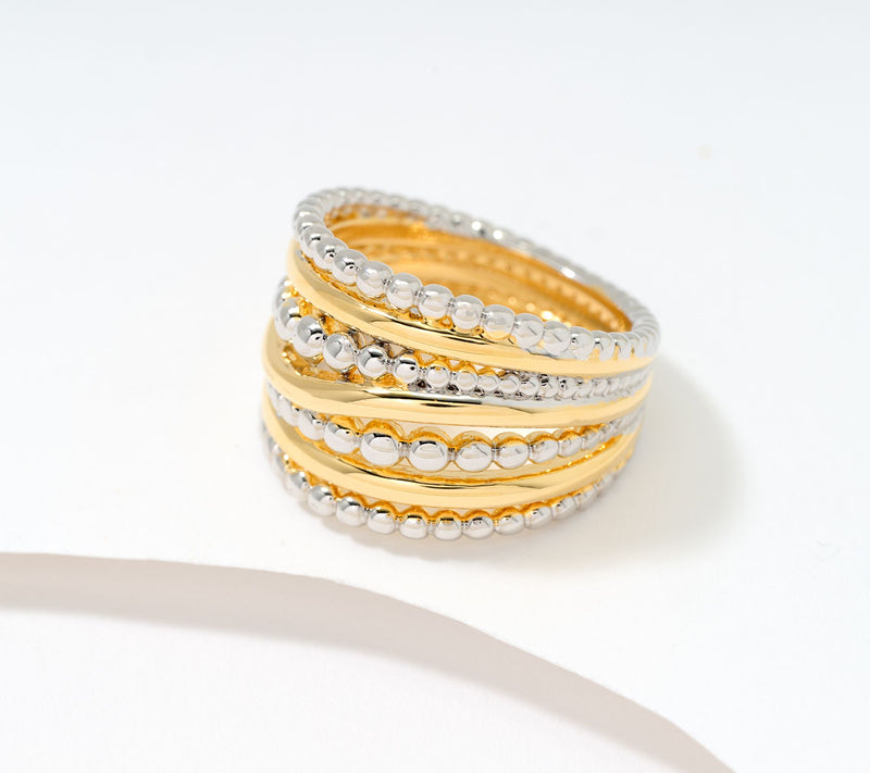 David Markstein Bronze Beaded Wave Ring — Main view