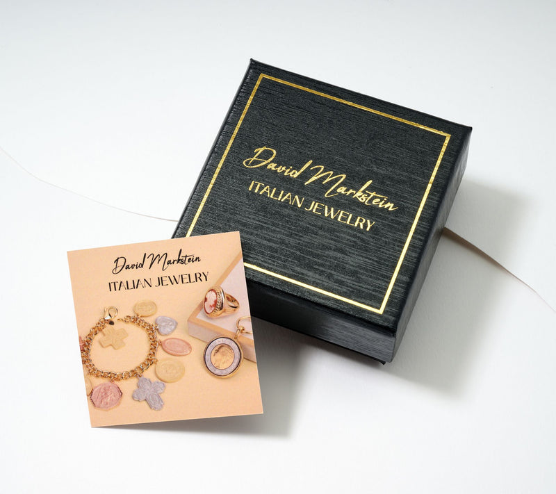 David Markstein Bronze Double Twist Ribbed & Polished 1" Hoops — View 3