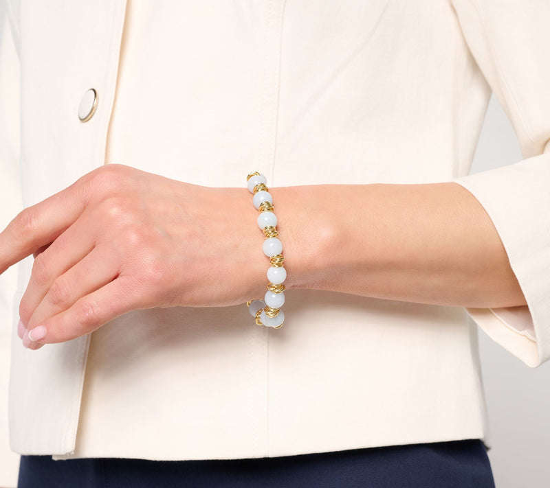 David Markstein Bronze Gemstone Bead & Rondels Stretch Bracelet — View 23