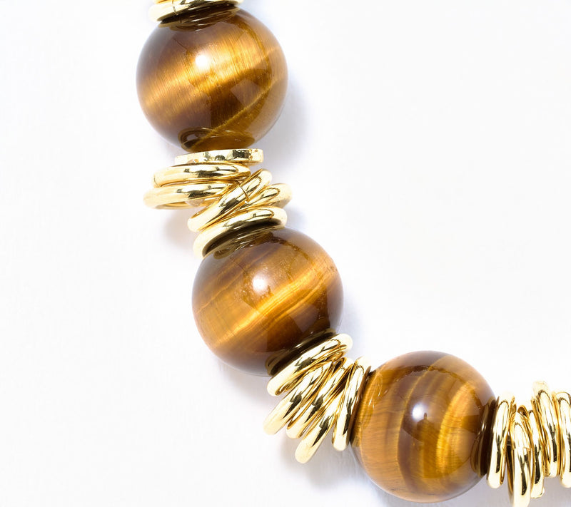 David Markstein Bronze Gemstone Bead & Rondels Stretch Bracelet — View 21