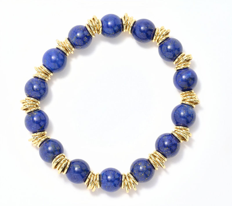 David Markstein Bronze Gemstone Bead & Rondels Stretch Bracelet — View 11