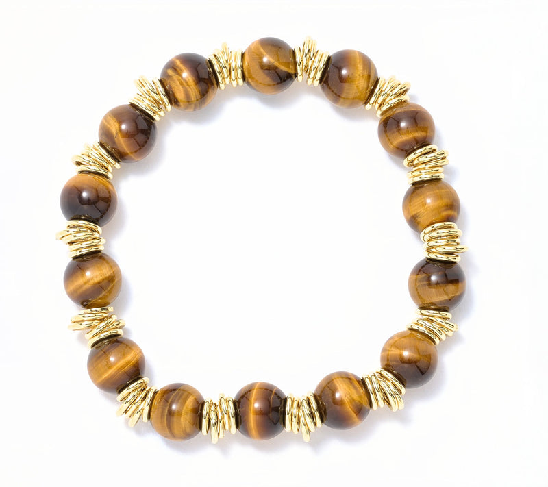 David Markstein Bronze Gemstone Bead & Rondels Stretch Bracelet — View 17